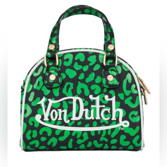 Von Dutch Cheetah Print Crossbody Satchel NWT - Picture 4 of 7